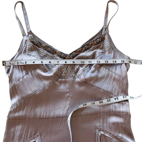 Tree 100% Silk Beaded Slip Dress - Picture 9 of 11